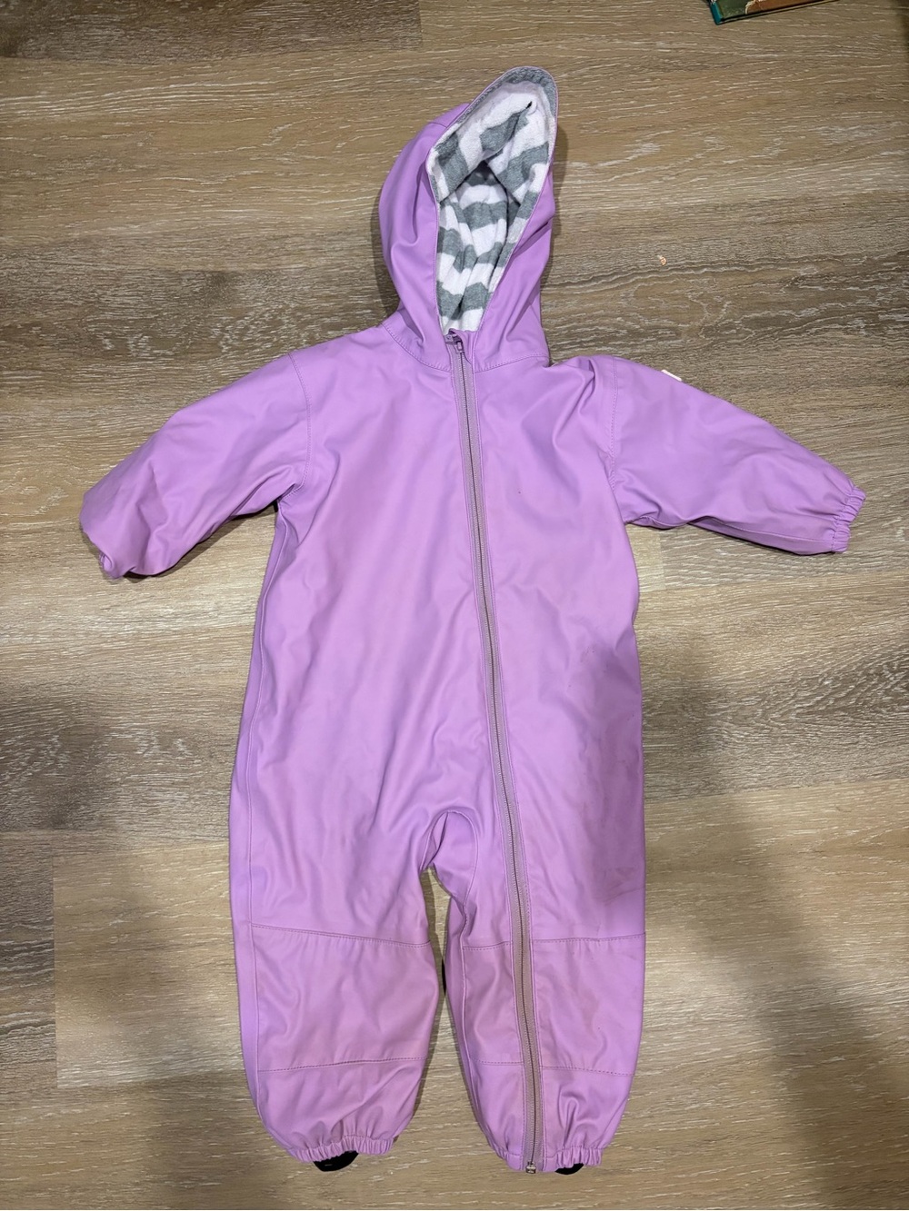 Hatley Lavender Hooded Kids One-Piece Snowsuit